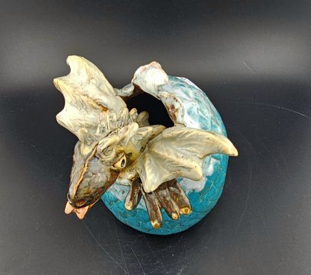 Hatching Dragon -Teal Egg